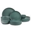 Thyme & Table 12-Piece Stoneware Dinnerware Set, Caspian Green