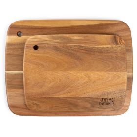 Thyme & Table Acacia Wood Cutting Board, 2 Piece Set