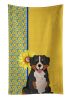 Summer Sunflowers Bernese Mountain Dog Kitchen Towel Dish Cloths Guest Hand Towel Decorative Bathroom Towel for Face,Tea, Dishcloth, Kitchen and Bath