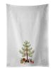 NEW Basset Hound Christmas Tree Kitchen Towel Set of 2 White Dish Towels Decorative Bathroom Hand towel for Hand, Face, Hair, Yoga, Tea, Dishcloth