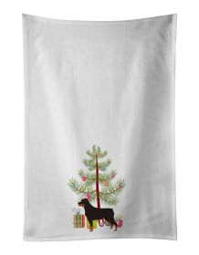 NEW Rottweiler Christmas Tree Kitchen Towel Set of 2 White Dish Towels Decorative Bathroom Hand towel for Hand, Face, Hair, Yoga, Tea, Dishcloth