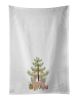 NEW Tan Pomchi Christmas Tree Kitchen Towel Set of 2 White Dish Towels Decorative Bathroom Hand towel for Hand, Face, Hair, Yoga, Tea, Dishcloth