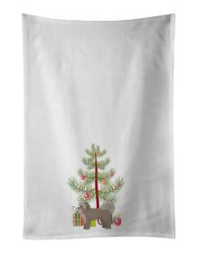 NEW Zuchon #1 Christmas Tree Kitchen Towel Set of 2 White Dish Towels Decorative Bathroom Hand towel for Hand, Face, Hair, Yoga, Tea, Dishcloth