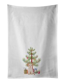 NEW Morkie #3 Christmas Tree Kitchen Towel Set of 2 White Dish Towels Decorative Bathroom Hand towel for Hand, Face, Hair, Yoga, Tea, Dishcloth