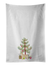 NEW Labrador Retriever Christmas Tree Kitchen Towel Set of 2 White Dish Towels Decorative Bathroom Hand towel for Hand, Face, Hair, Yoga, Tea