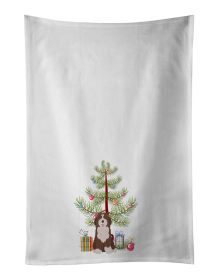 NEW Bernedoodle #2 Christmas Tree Kitchen Towel Set of 2 White Dish Towels Decorative Bathroom Hand towel for Hand, Face, Hair, Yoga, Tea, Dishcloth