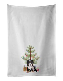 NEW Bernese Mountain Dog Puppy #1 Christmas Kitchen Towel Set of 2 White Dish Towels Decorative Bathroom Hand towel for Hand, Face, Hair, Yoga, Tea