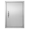 BBQ Access Door, 17W x 24H Inch Single Outdoor Kitchen Door, Stainless Steel Flush Mount Door, Wall Vertical Door with Handle, for BBQ Island