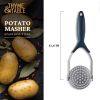 Thyme & Table Stainless Steel Potato Masher, Blue