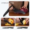 Hecef 3 Pieces Knife Set, Sharp Stainless Steel Chef Cooking Knife, Santoku Knife, Utility Knife, Paring Knife