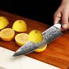 Hecef Chef Knife, 8 inch Japanese Damascus Steel Kitchen Knife, Professional Extra Sharp VG10 Knife