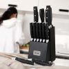 Hecef 14 Pcs Kitchen Knife Block Set, High Carbon Stainless Steel Cutlery Set with 6 Steak Knives